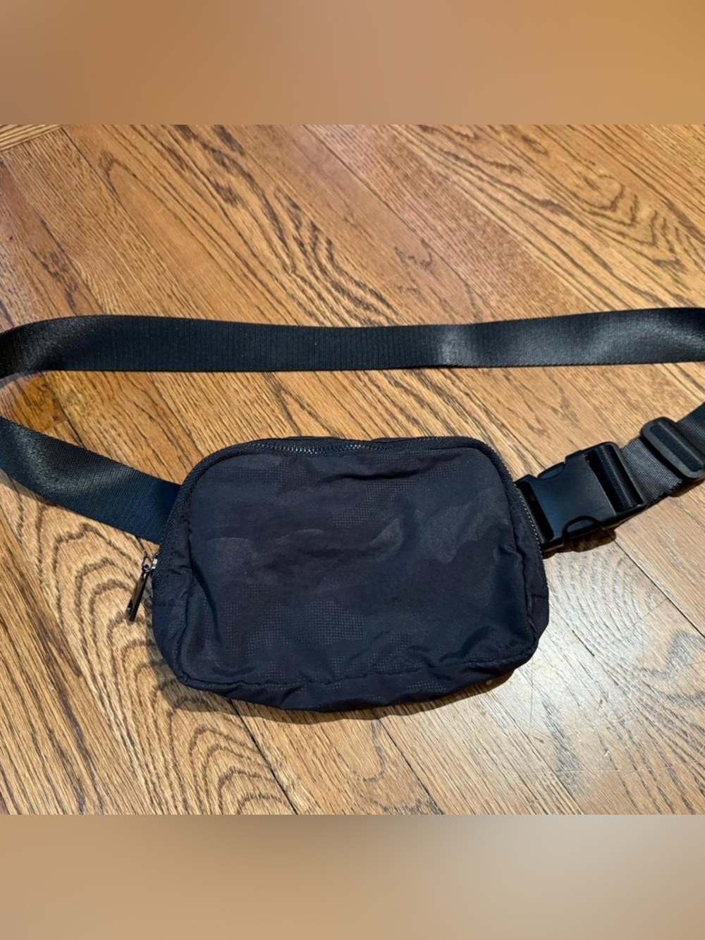 Unisex Black camo Nylon Waist Pack - Minimal Belt Bag